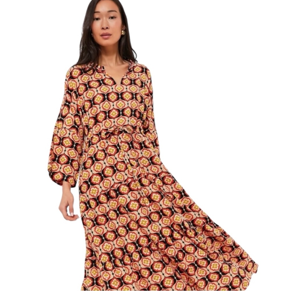 NWT Tuckernuck Honeycomb Bloom Marisol Tie-Waist Caftan